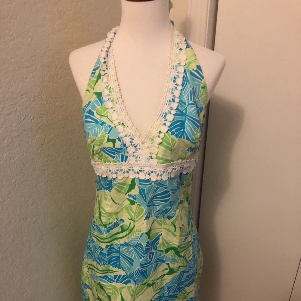 Lilly Pulitzer Alligator Halter Dress